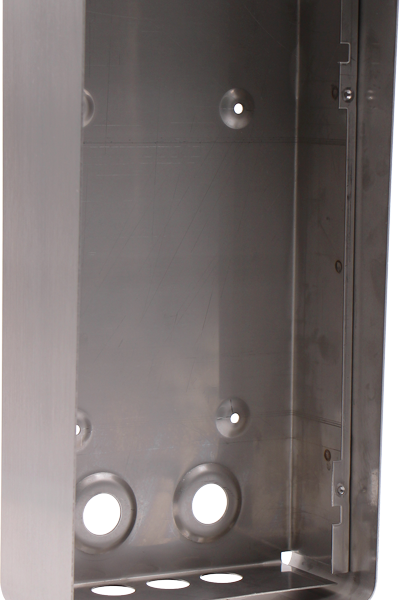 🟥 Cadre Saillie inox pour portier XE audio 1 bouton hauteur 280 mm [590.9220]