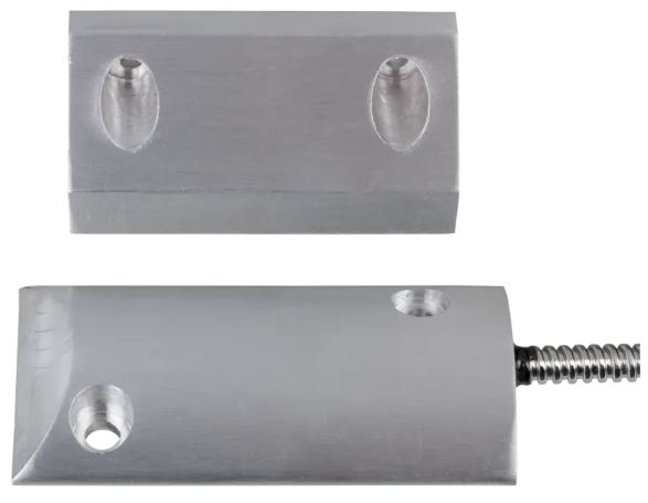 Contact magnétique sabots en aluminium, 1 contact NO + boucle d'autoprotection (4 fils), raccordement par câble [RDK30144] - [3760273110840]