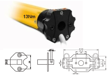 MATIX Ø 35 - 13 Nm  Moteur Tubulaire pour volets roulants (sans secours) - [AC27A052]