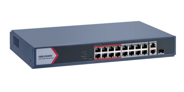 Switch 16 ports POE intelligent Fast Ethernet [DS-3E1318P-EI/M] - []