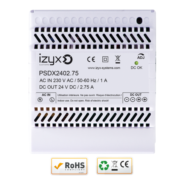 Alimentation rail DIN 24V 2,75A [PSDX2402.75] - [3760273110079]