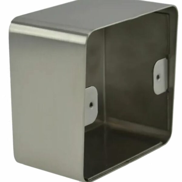 Boîtier acier inoxydable, 82,5 x 82,5 x 48/52 mm pour plaque carrée [SSH202] - [3760273111533]