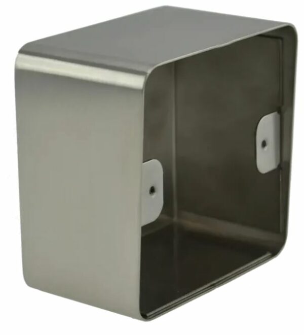 Boîtier acier inoxydable, 82,5 x 82,5 x 48/52 mm pour plaque carrée [SSH202] - [3760273111533]