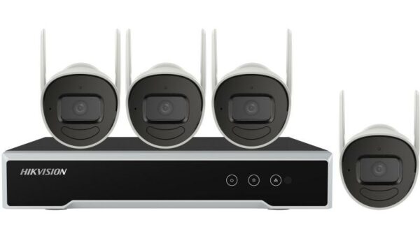 🟥 Kit 4 caméras Bullet 4 MP Wi-Fi avec enregistreur 4 canaux + HDD 1To [NK44W0H-1T(E)] - []