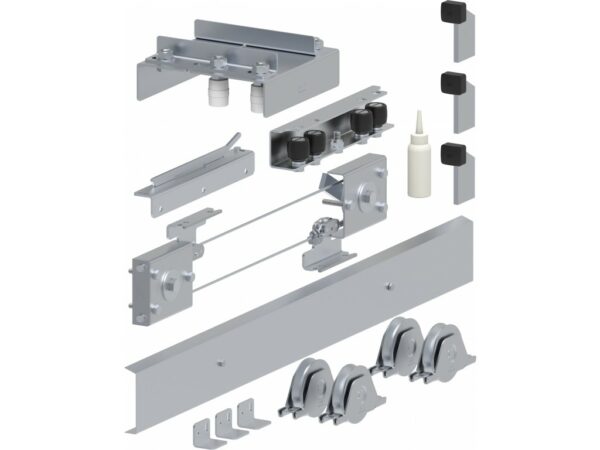 🟥 Kit pour portails télescopiques 2 Ventaux Max 300Kg [KA5100.404]