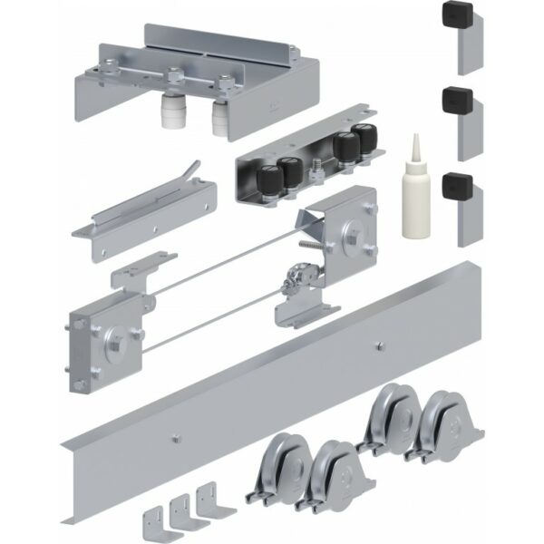 🟥 Kit pour portails télescopiques 2 Ventaux Max 300Kg [KA5100.404]