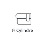 Demi cylindre 30 mm (Accès Extérieur Seul) - [KCYL-3000D-02]