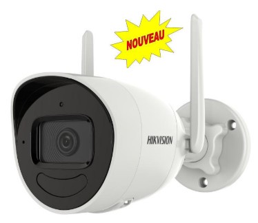 Caméra Bullet 4 MP fixe Wi-Fi extérieure [DS-2CV2041G2-IDW] - [311325365]