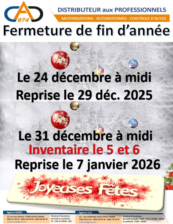 Fermeture de fin d\'année (inventaire)
