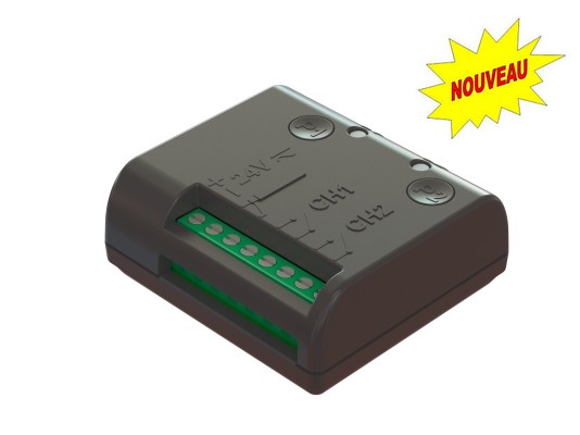 Récepteur radio 2 canaux à code fixe universel 433.92 MHz [R93/RX20/U]